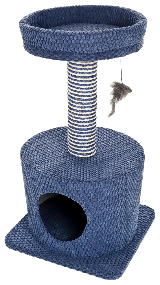 

Комплекс для кошек Ferribiella аксессуары, синий, 2 уровня
