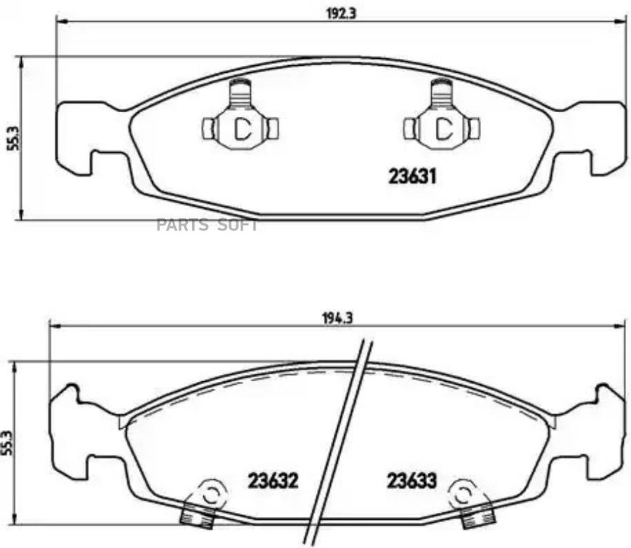 

Тормозные колодки brembo P 37 005