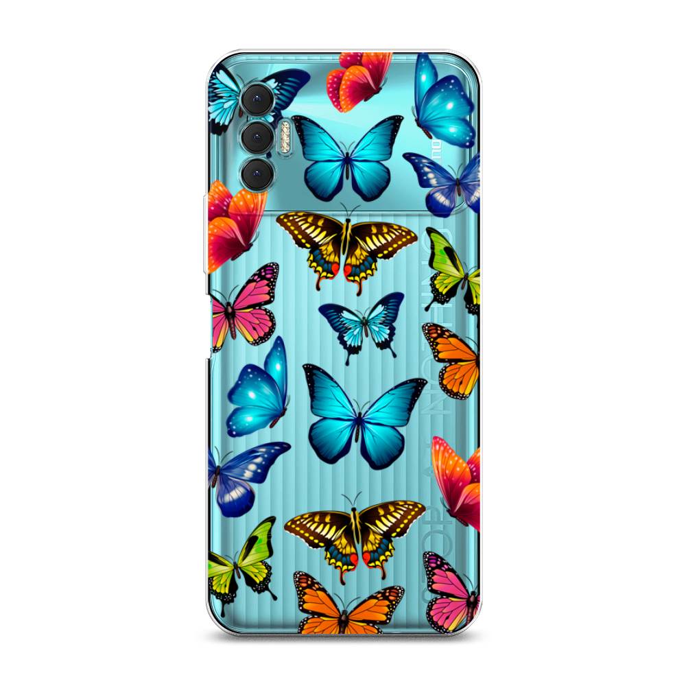 

Силиконовый чехол "Разные бабочки" на Tecno Spark 8P, Разные бабочки
