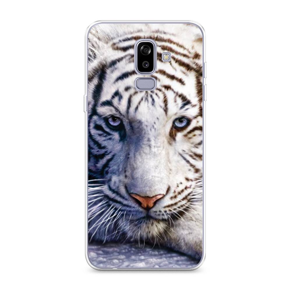 

Чехол на Samsung Galaxy J8 "Бенгальский тигр", Коричневый;белый, 26550-1