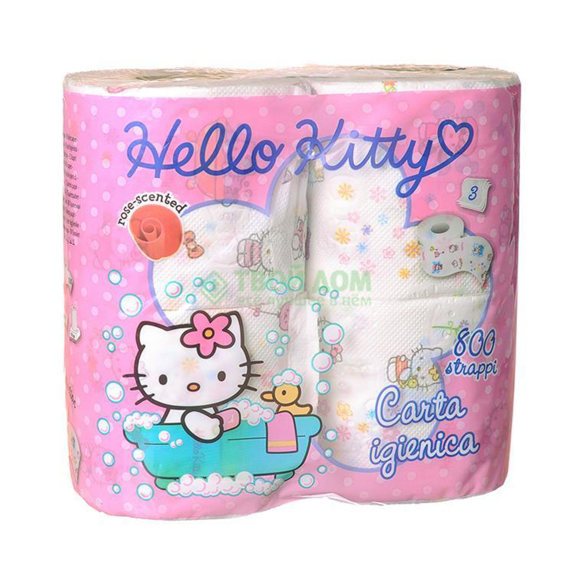 фото Туалетная бумага world cart hello kitty 4 слоя 4 шт