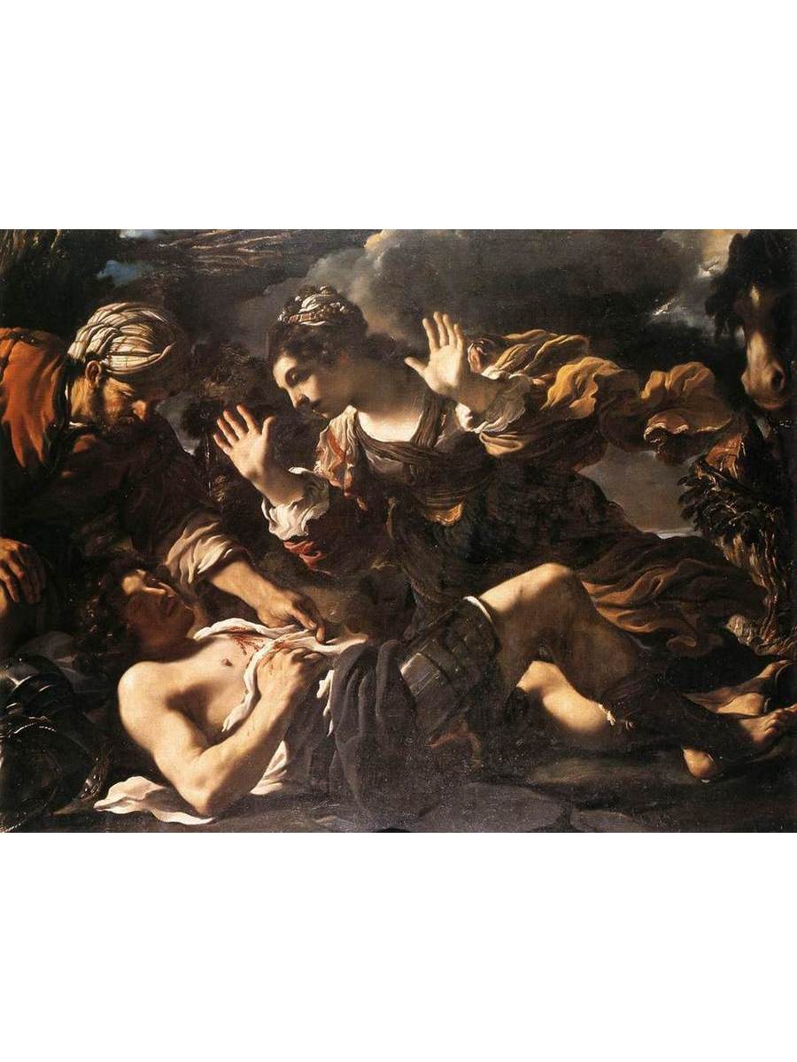 

Постер DRABS A3 Джованни Франческо Гверчино Ermina Finds the Wounded Tancred