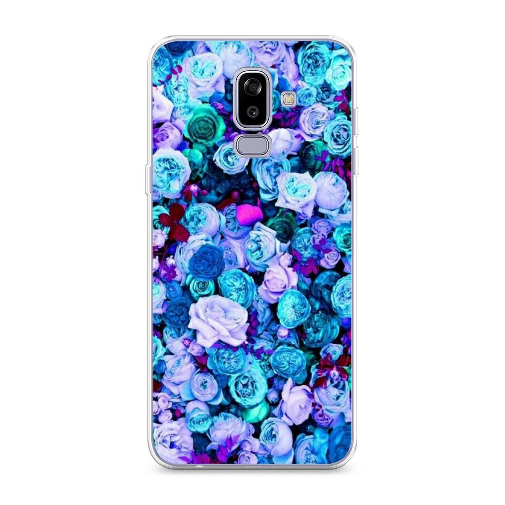 

Чехол на Samsung Galaxy J8 "Цветочный ковер", Фиолетовый, 26550-2