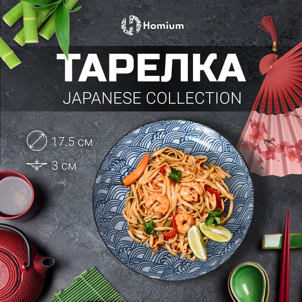 

Тарелка обеденная Homium Japanese, спирали, Japanese