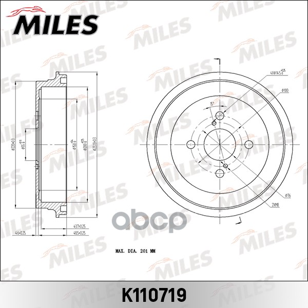 

Барабан Тормозной Toyota Yaris (Trw Db7034) K110719 Miles арт. K110719