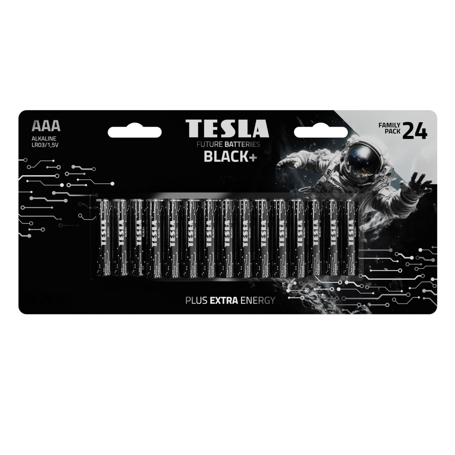 Батарейка алкалиновая TESLA BATTERIES AAA BLACK+ 24 MULTIPACK 24шт