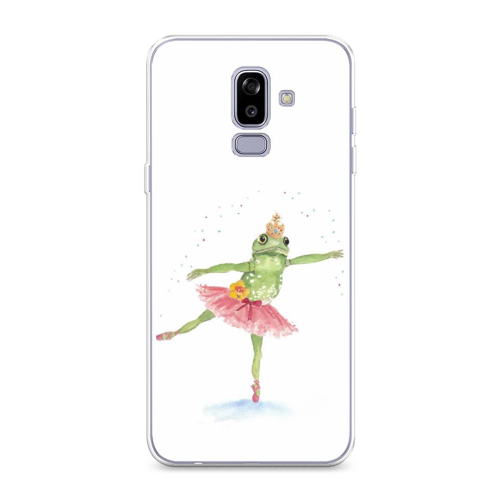 

Чехол на Samsung Galaxy J8 "Лягушка-балерина", Зеленый, 26550-4