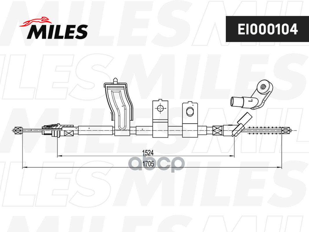 

Трос Ручного Тормоза Miles Ei000104 Nissan Qashqai 07-13 Левый (5мест) Miles арт. EI000104