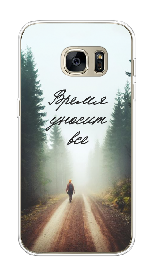 

Чехол Awog на Samsung Galaxy S7 "Время уносит все", Зеленый;коричневый;белый, 24550-6