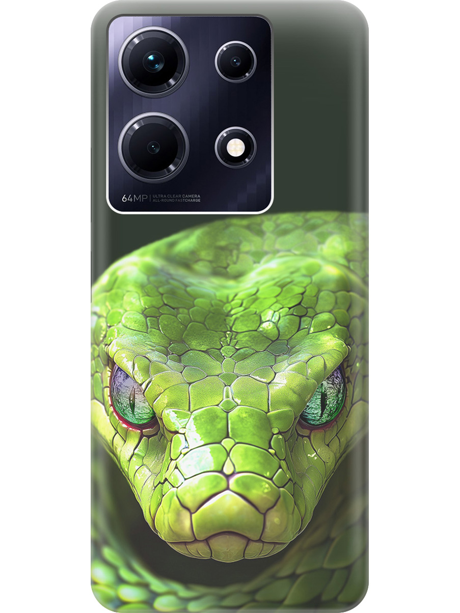 

Силиконовый чехол на Infinix Note 30 с принтом "Змея" прозрачный, Прозрачный;черный;зеленый, 773943713
