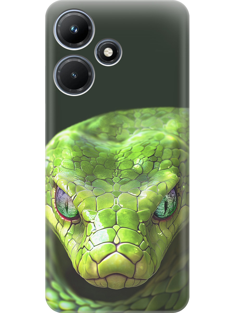 

Силиконовый чехол на Infinix Hot 30i с принтом "Змея" прозрачный, Прозрачный;черный;зеленый, 769389313