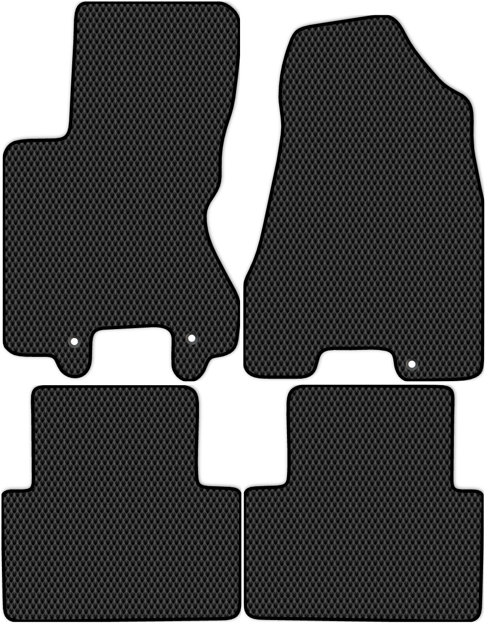 

Коврики ЭВА в салон для Nissan X-Trail 2 (T31) 2007 - 2015, 4 шт. черный, 3724-S4Y-H