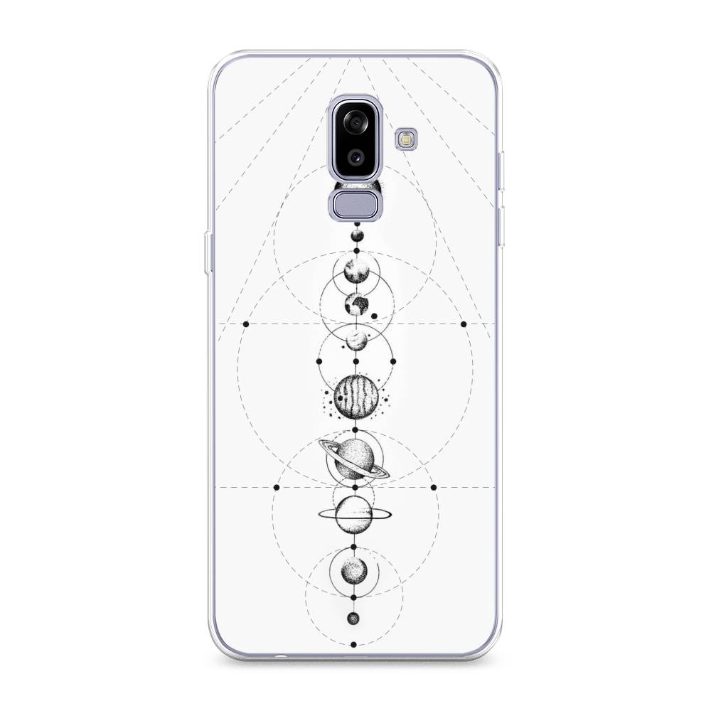 

Чехол на Samsung Galaxy J8 "Парад планет", Серый, 26550-2