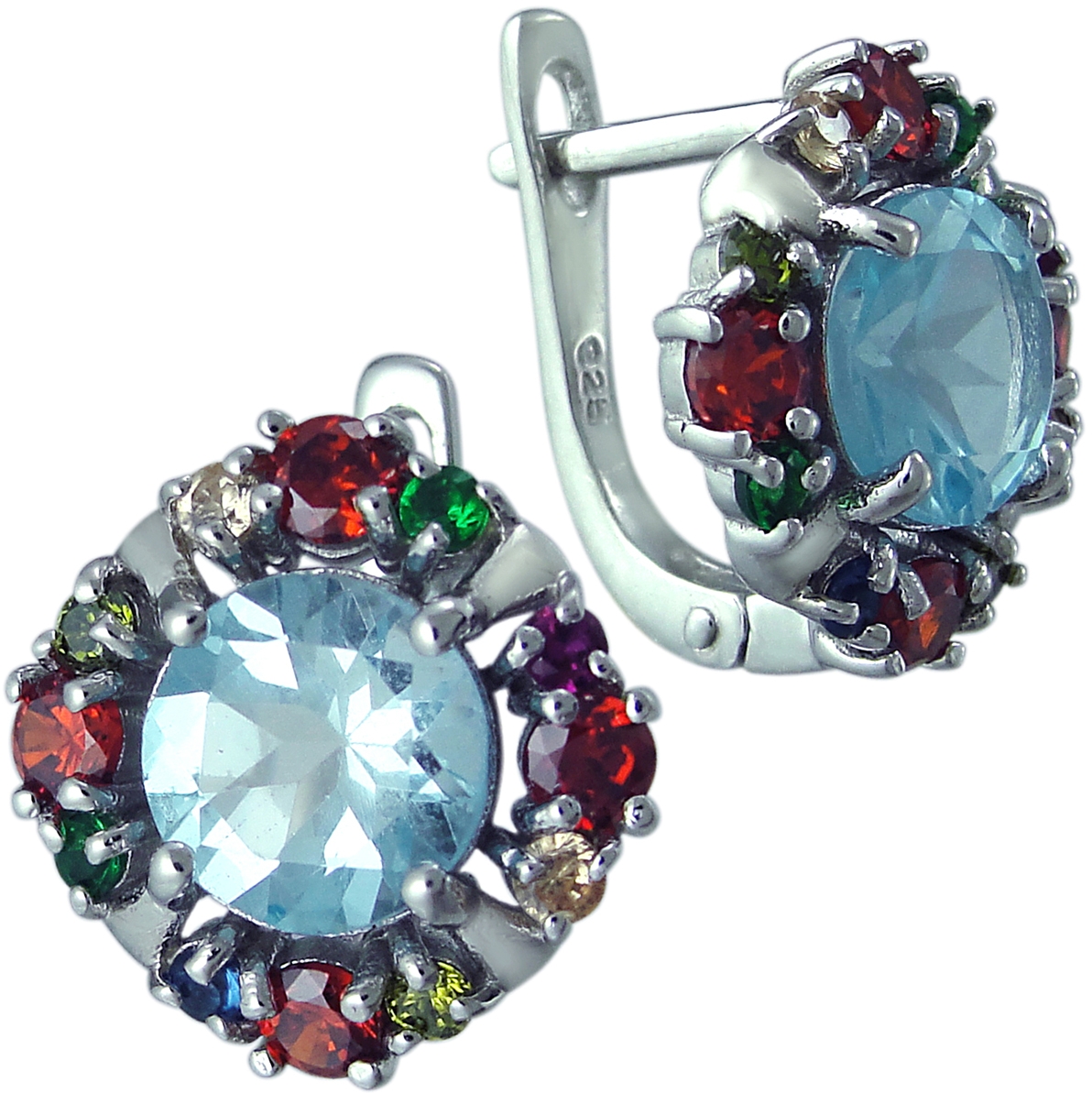 

Серьги из серебра с сапфиром Balex Jewellery 2405937626, 2405937626