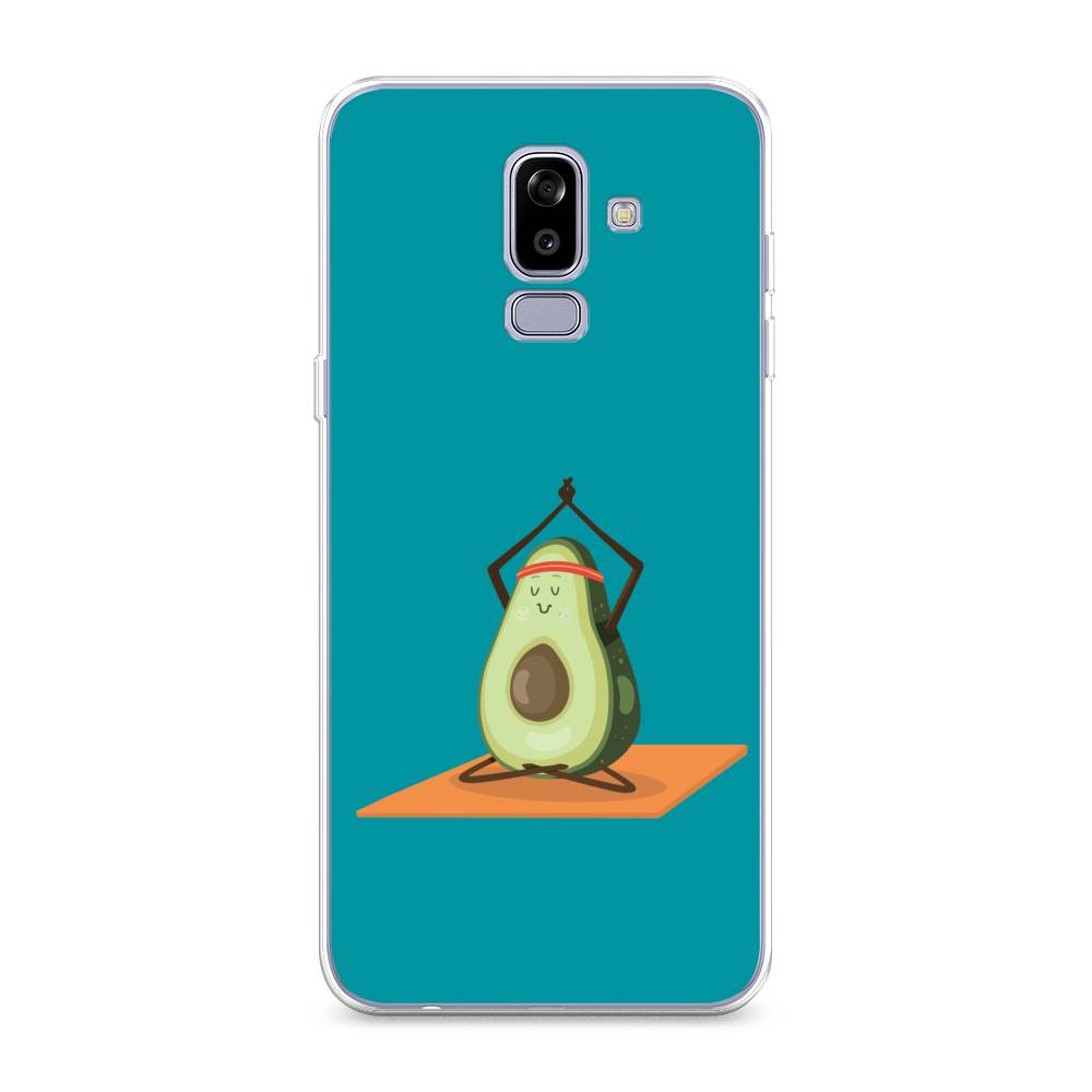 

Чехол на Samsung Galaxy J8 "Расслабься с авокадо", Голубой, 26550-6