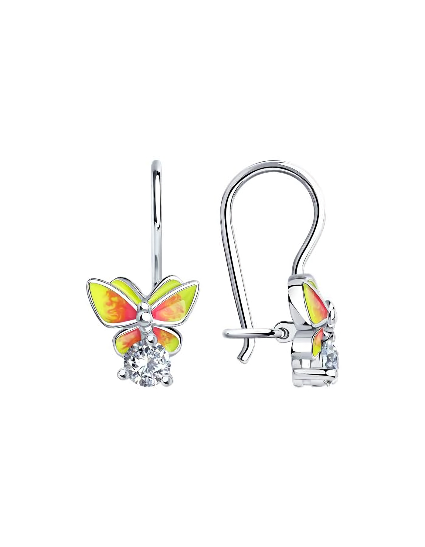

Серьги из серебра TEO MAORI 894021195, фианит/эмаль, 894021195