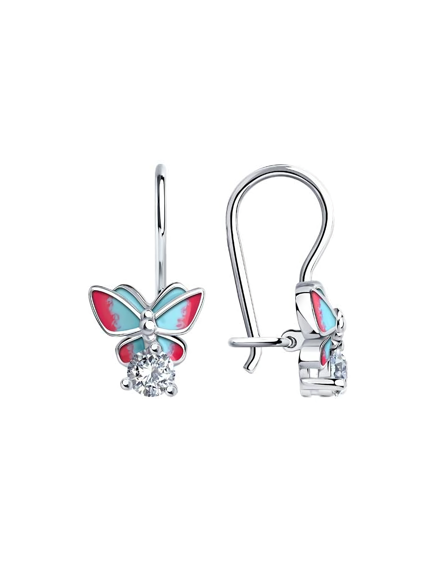 

Серьги из серебра TEO MAORI 894021194, фианит/эмаль, 894021194