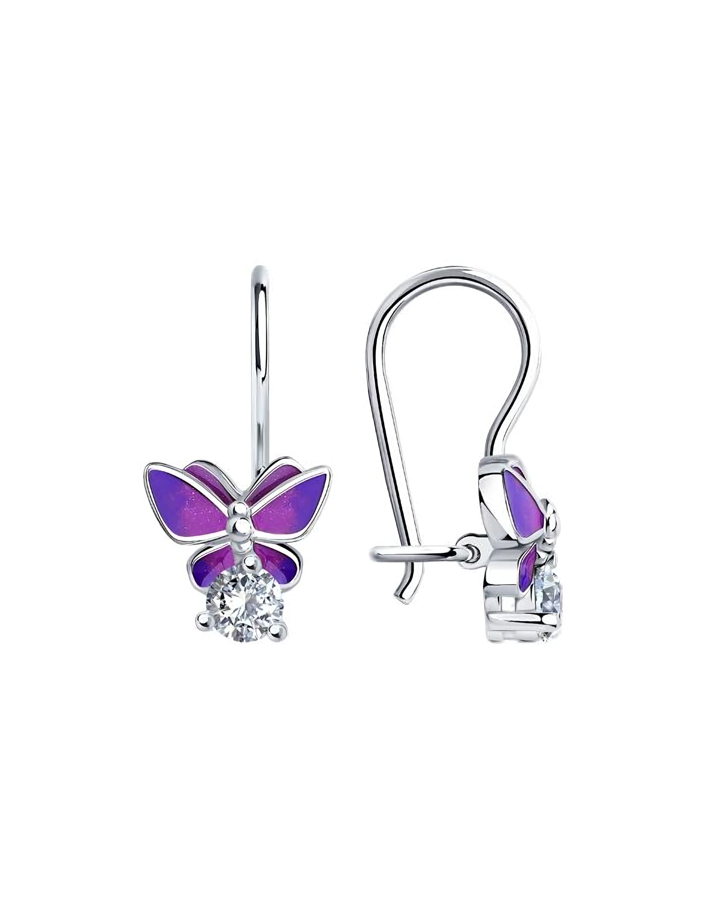 

Серьги из серебра TEO MAORI 894021193, фианит/эмаль, 894021193