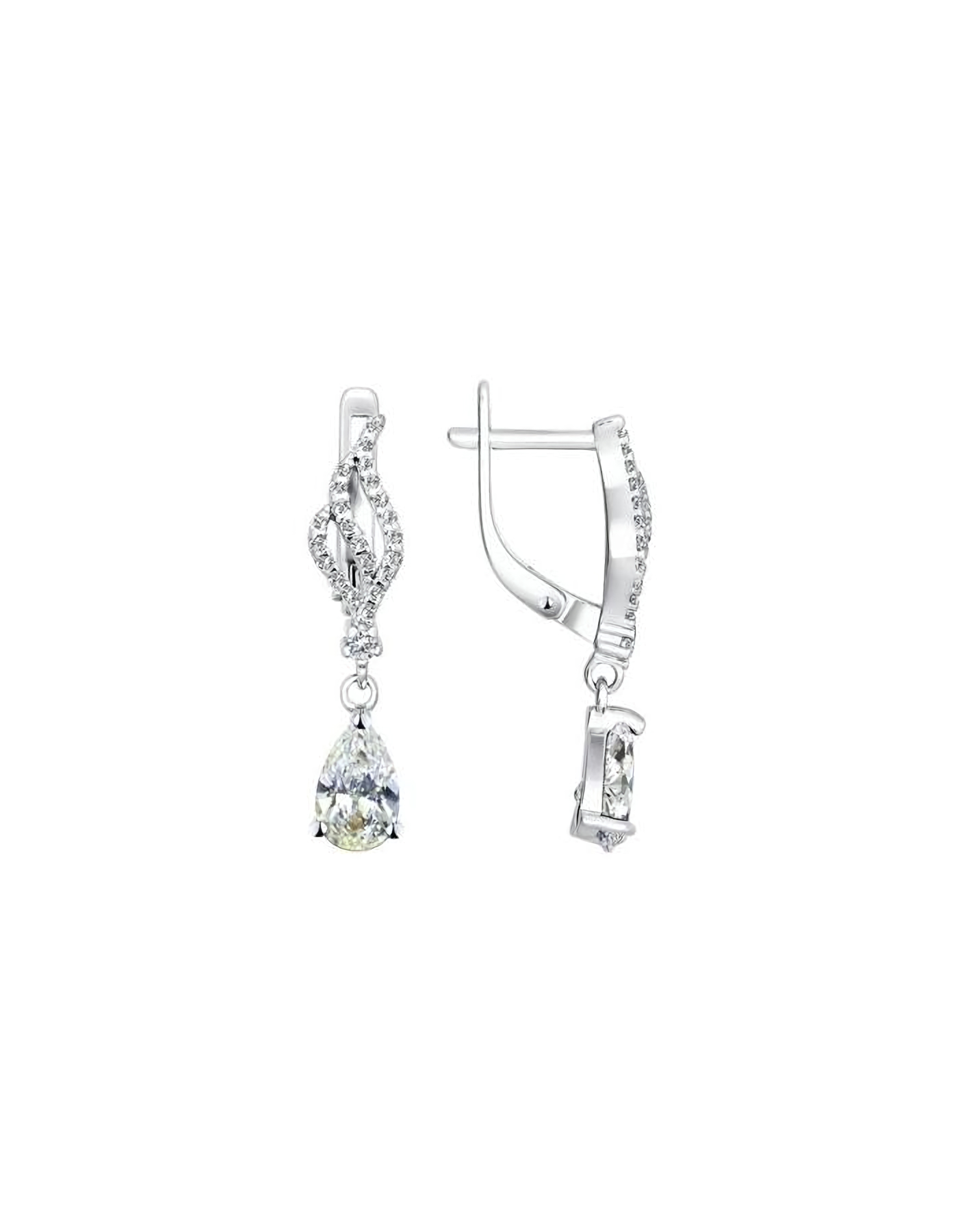 

Серьги подвески из серебра TEO MAORI 894020957, фианит, 894020957