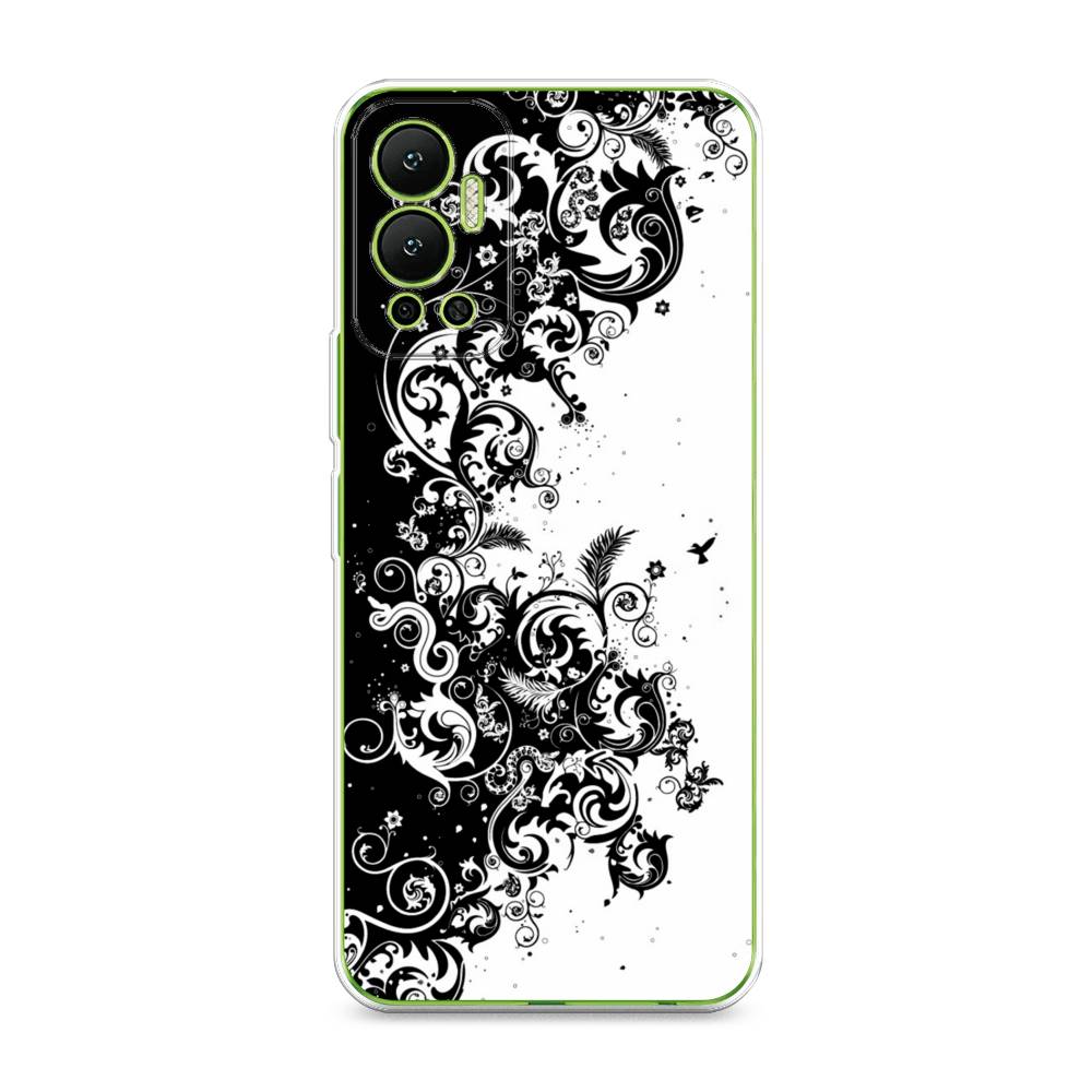 

Чехол на Infinix Hot 12 "Черно белый узор", Белый;черный;серый, 3101350-3