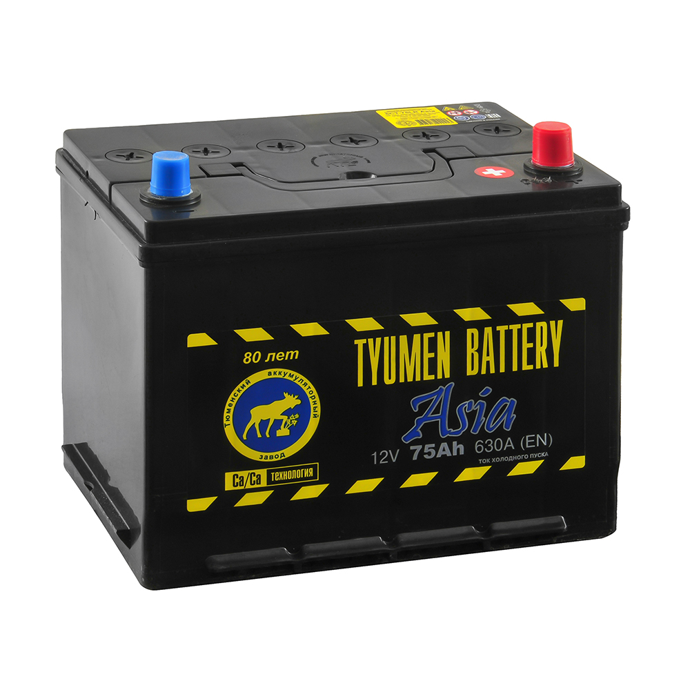 

Аккумулятор TYUMEN BATTERY ASIA 75 Ач 630А О/П TNSa75.0, ASIA 75