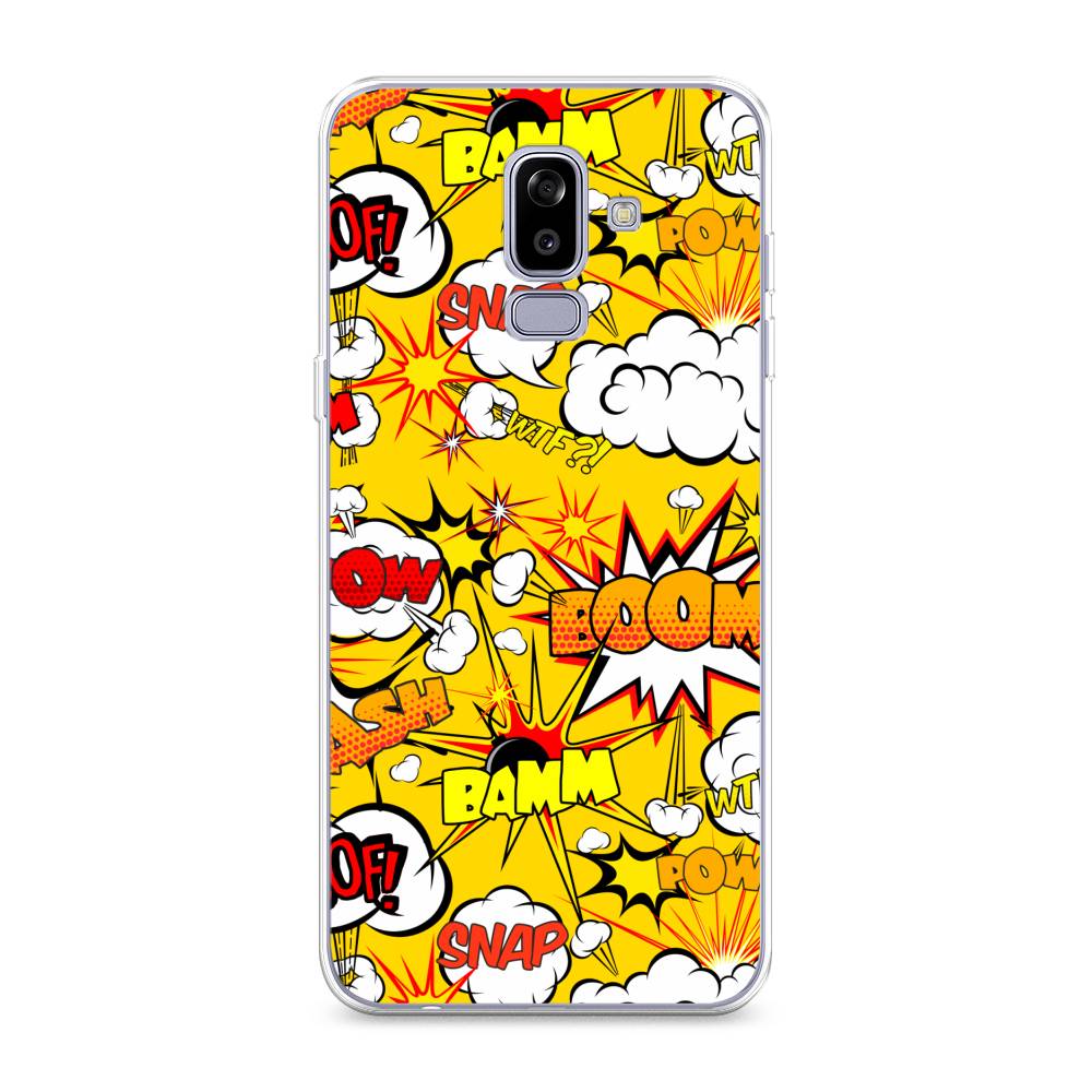 

Чехол на Samsung Galaxy J8 "Поп Арт эффекты", Желтый;белый;оранжевый, 26550-6