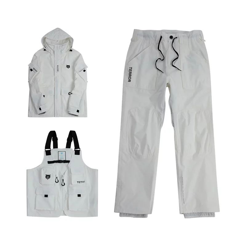 Куртка+штаны+жилет TREE PIECE set белый