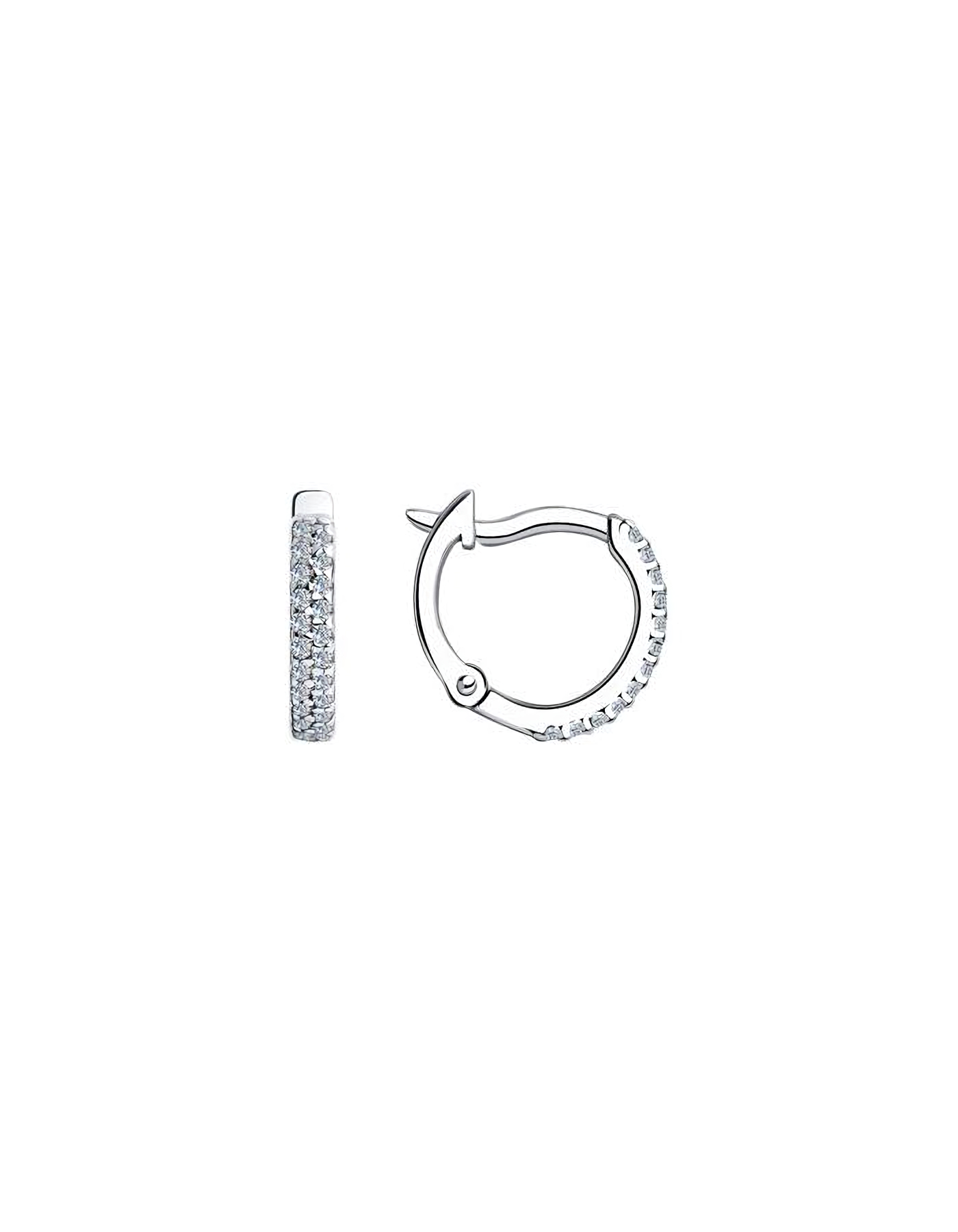 

Серьги конго из серебра TEO MAORI 894020628, фианит, 894020628