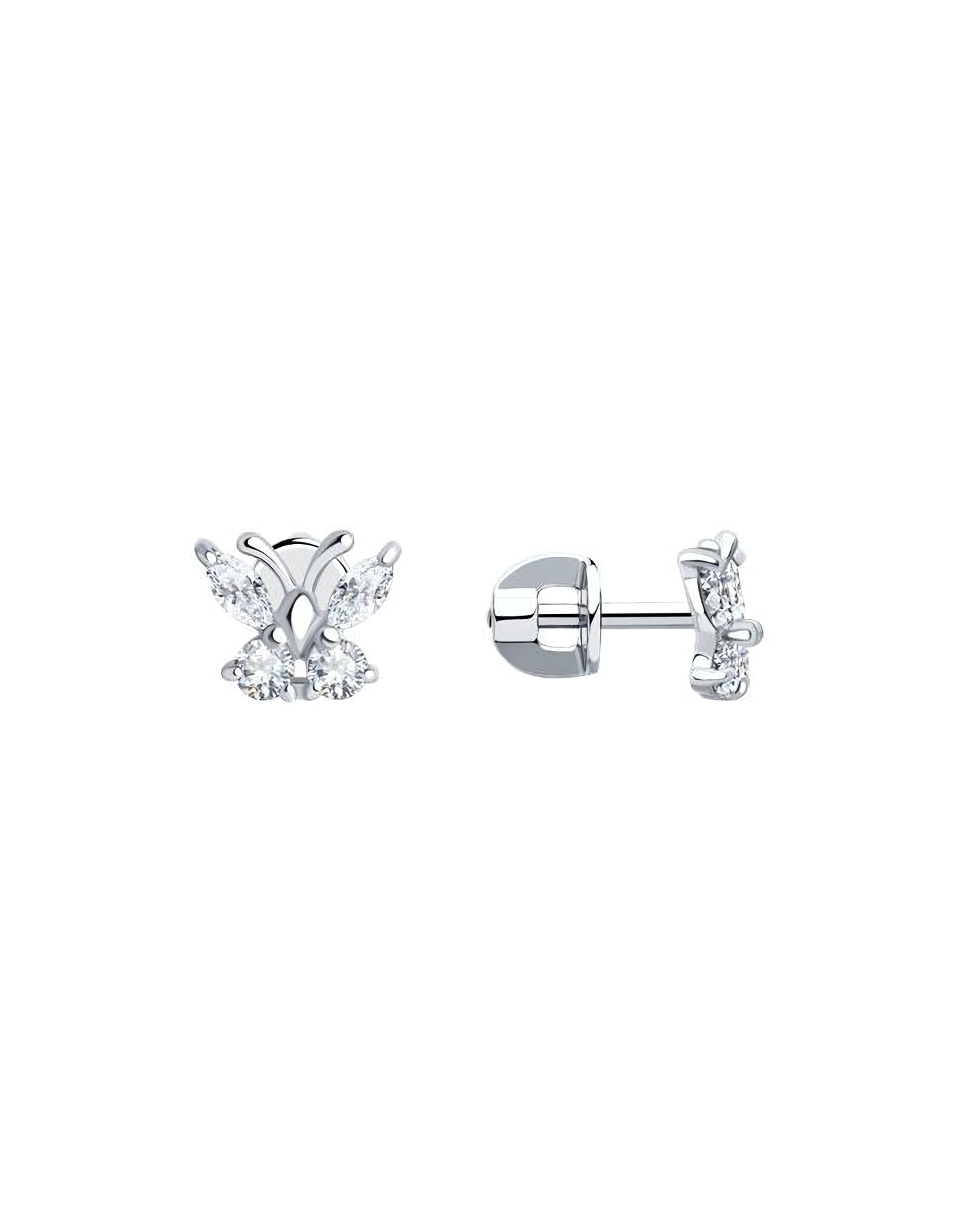 

Серьги пусеты из серебра TEO MAORI 894020535, фианит, 894020535
