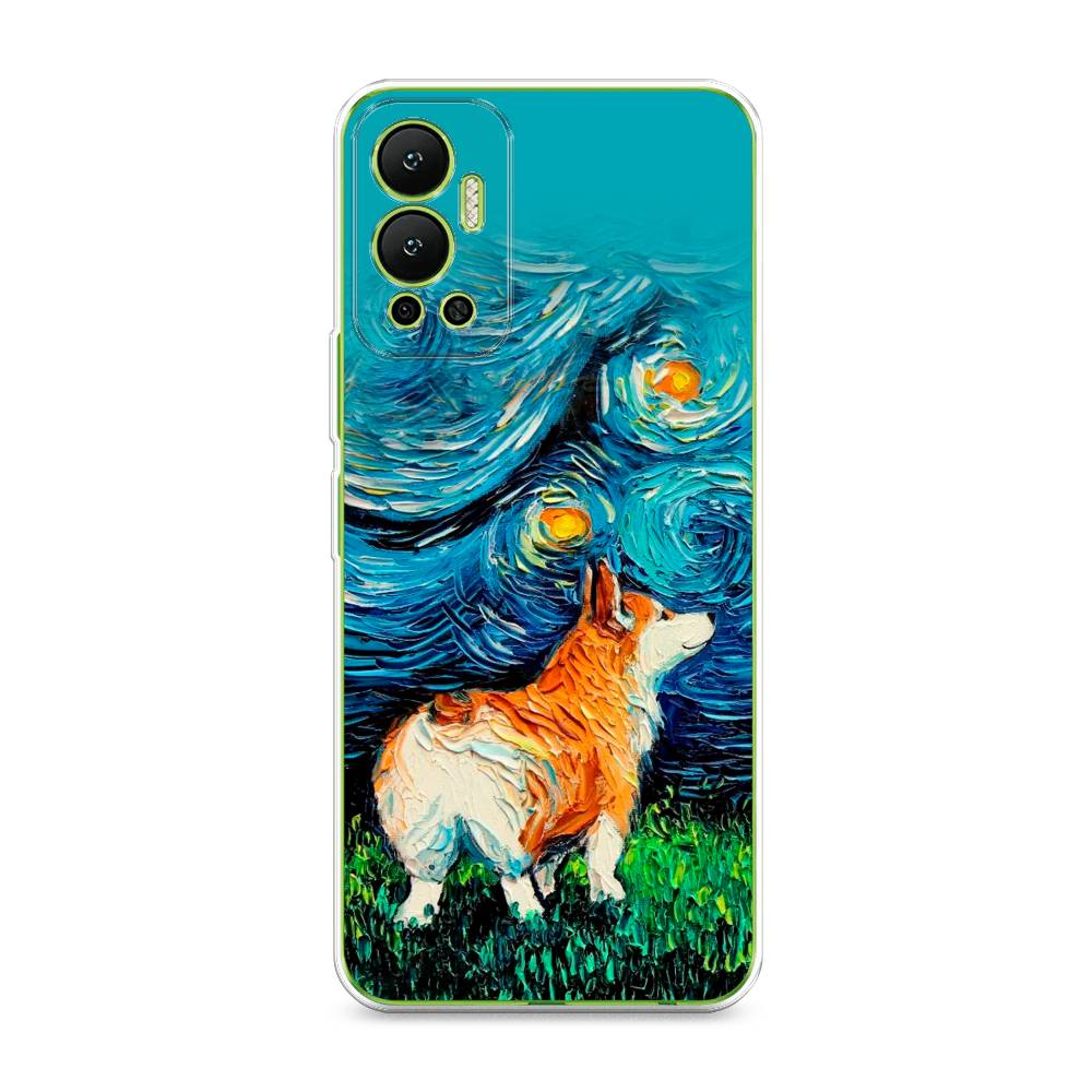 

Чехол для Infinix Hot 12 "Корги звёздная ночь", Коричневый;белый;зеленый, 3101350-1
