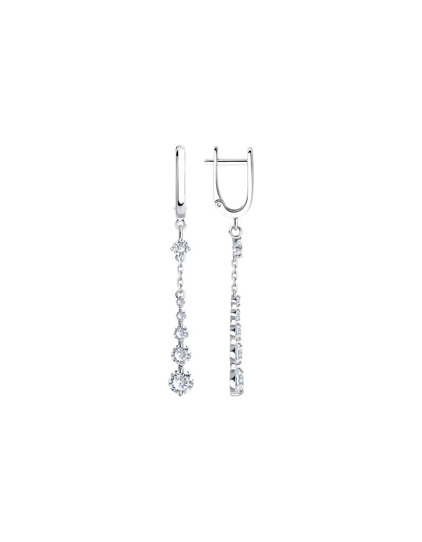 

Серьги подвески из серебра TEO MAORI 894020517, фианит, 894020517