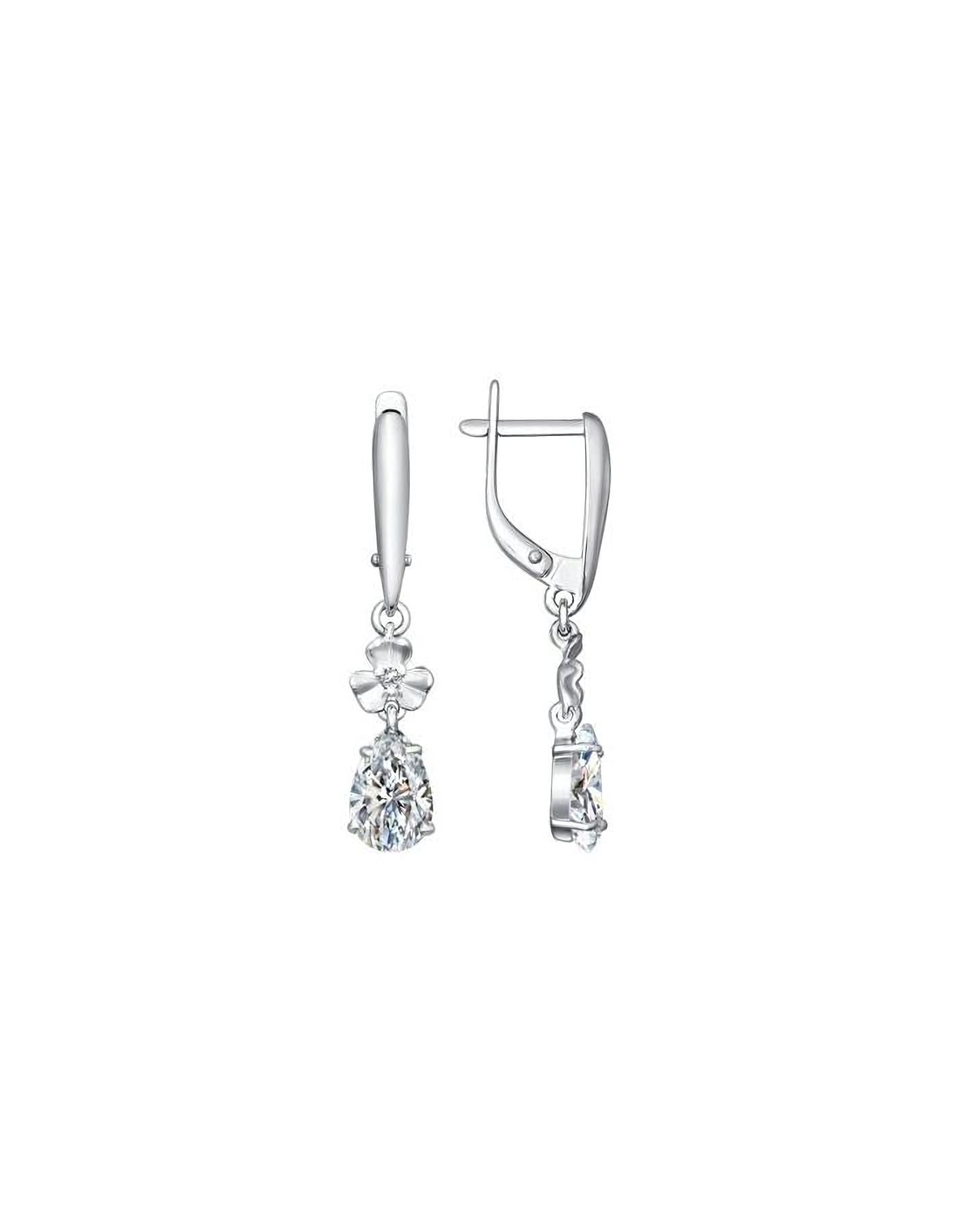 

Серьги подвески из серебра TEO MAORI 894020377, фианит, 894020377