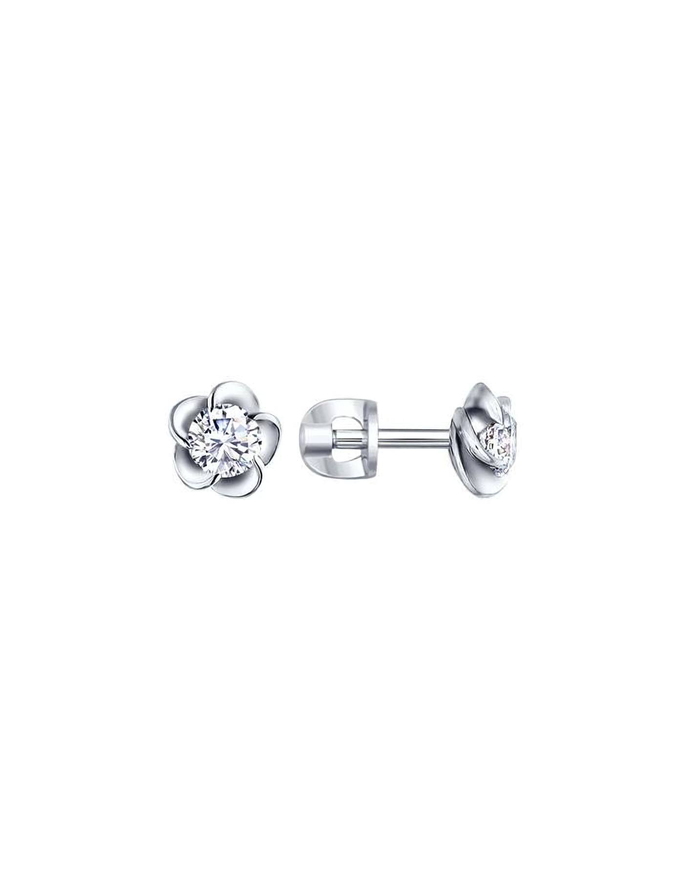 

Серьги пусеты из серебра TEO MAORI 894020286, фианит, 894020286