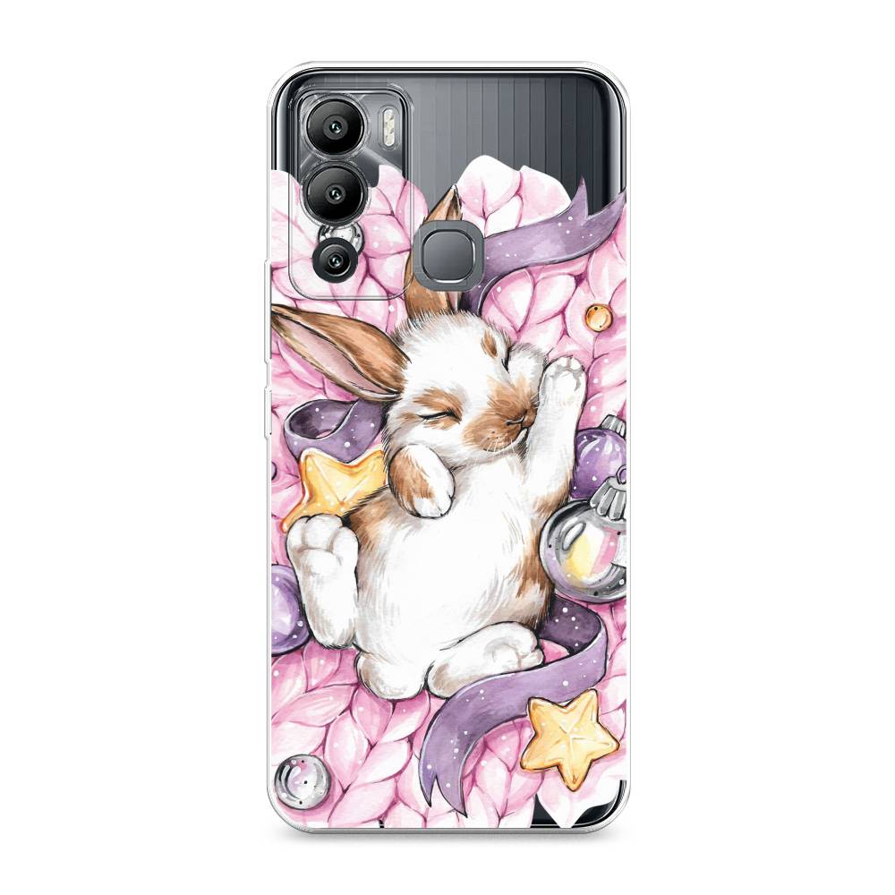

Чехол на Infinix Hot 12i "Кролик спит", Розовый;белый, 3101250-5