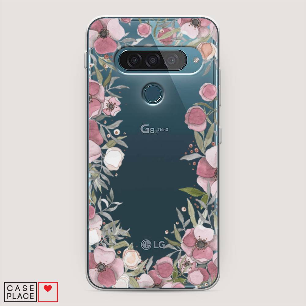 

Чехол Awog "Розовая цветочная рамка" для LG G8s ThinQ, 84050-8