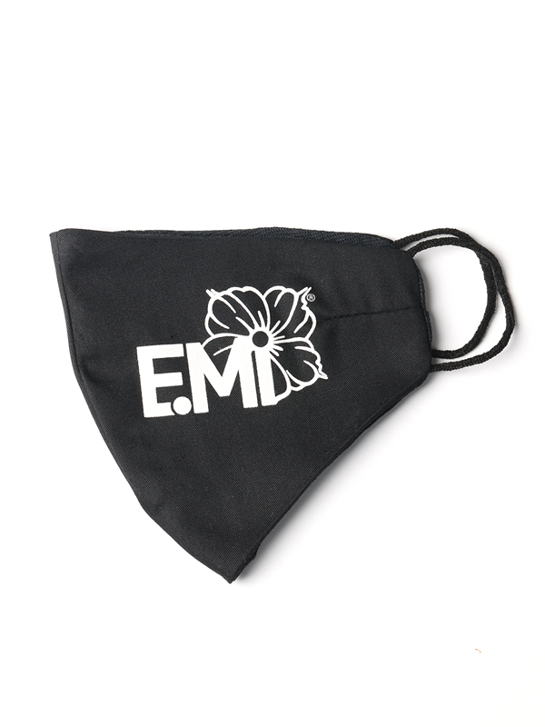 Маска Emi тканевая черная с логотипом pl маска для лица многоразовая неопреновая черная со смайлом 1 шт