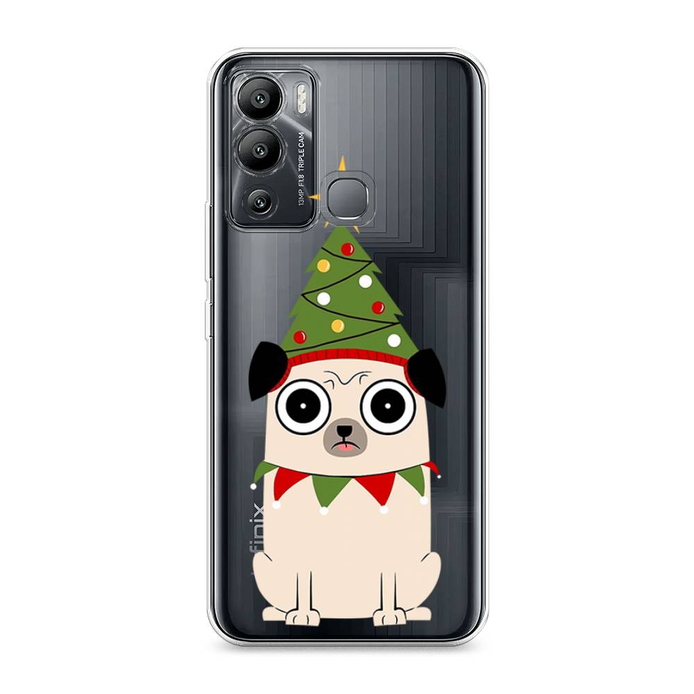 

Чехол для Infinix Hot 12i "Собачка с ёлочкой", Бежевый;красный;зеленый, 3101250-1