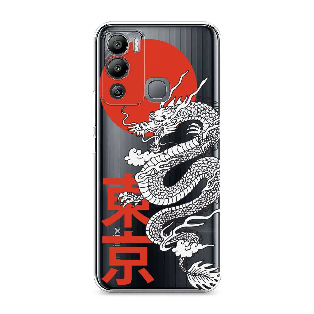 

Чехол на Infinix Hot 12i "Китайский дракон", Черный;красный;белый, 3101250-1