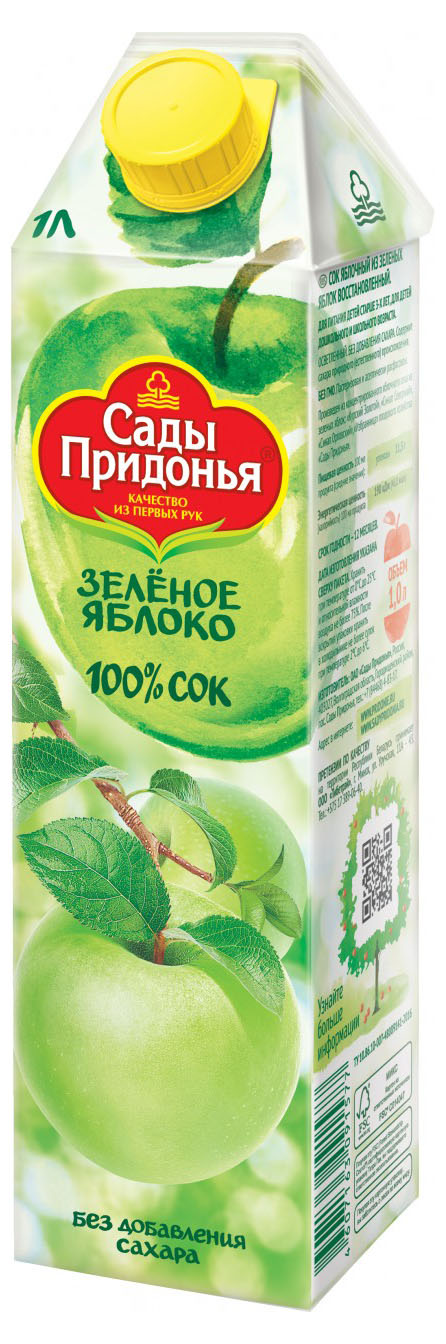 

Сок Сады Придонья зеленое яблоко 1 л
