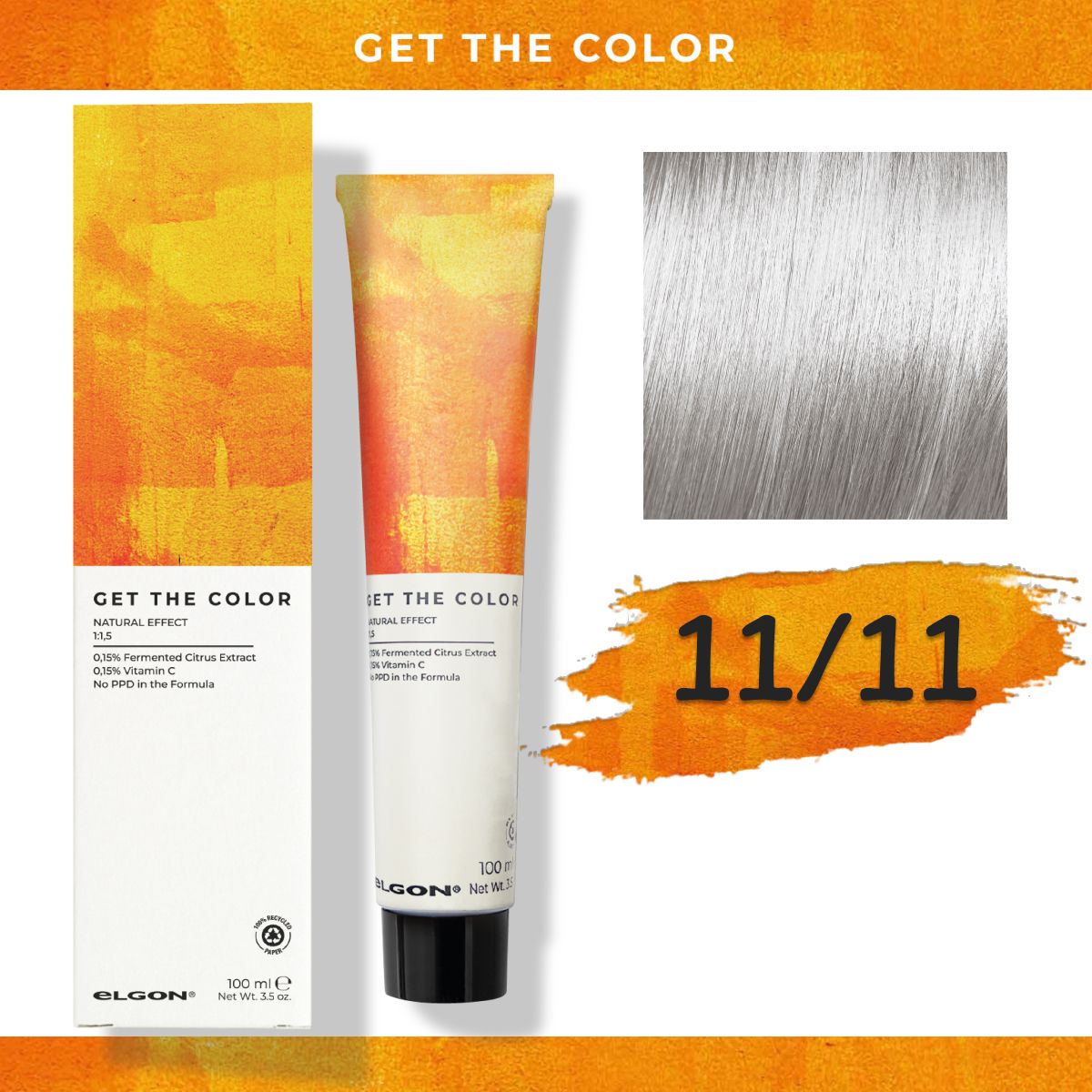 

Стойкая краска для волос Elgon Get the Color 11/11, 100 мл, 36325