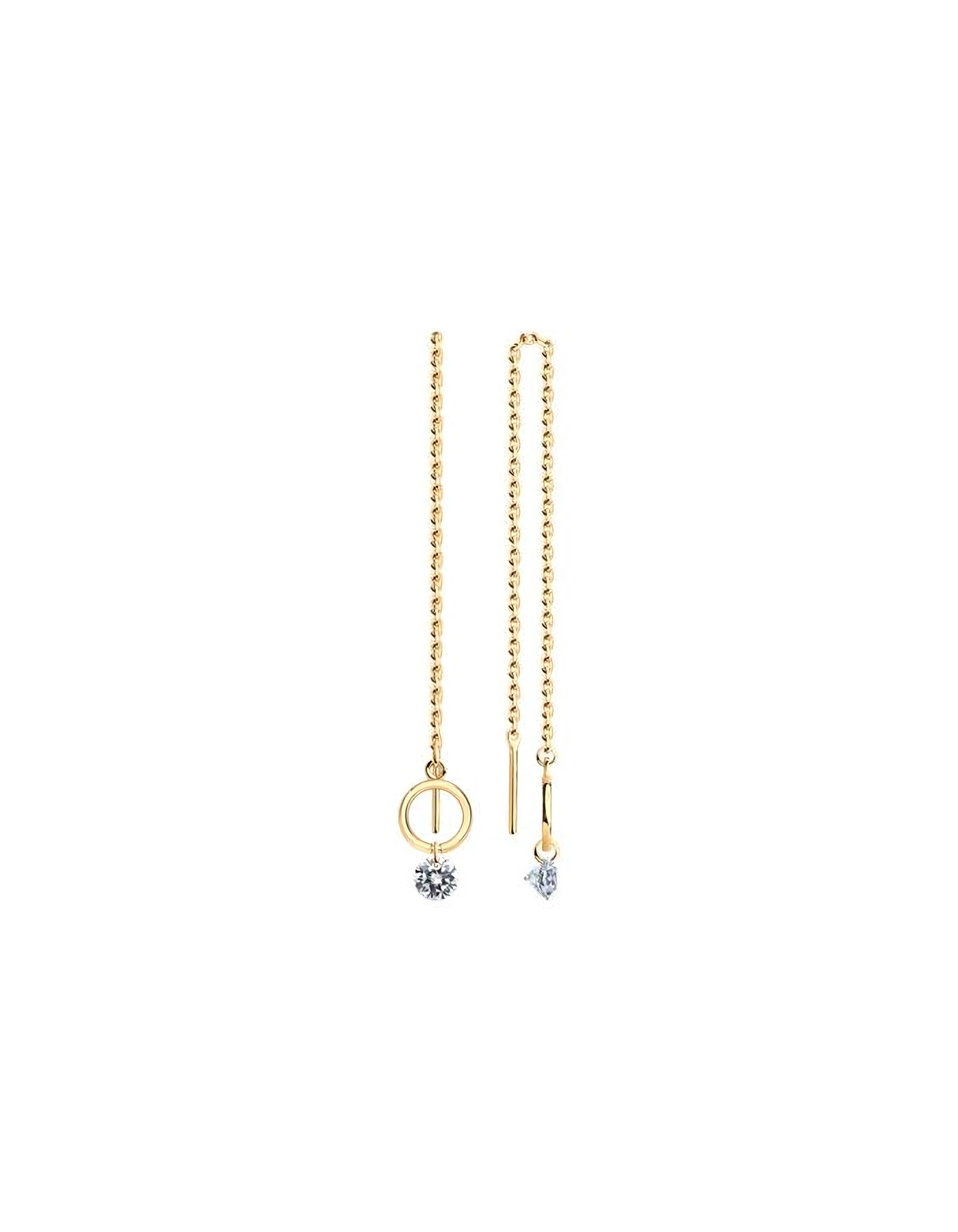 

Серьги продевки из серебра TEO MAORI 893022157, фианит, 893022157