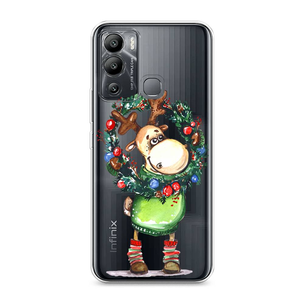 

Чехол для Infinix Hot 12i "Олень с новогодним венком", 3101250-4