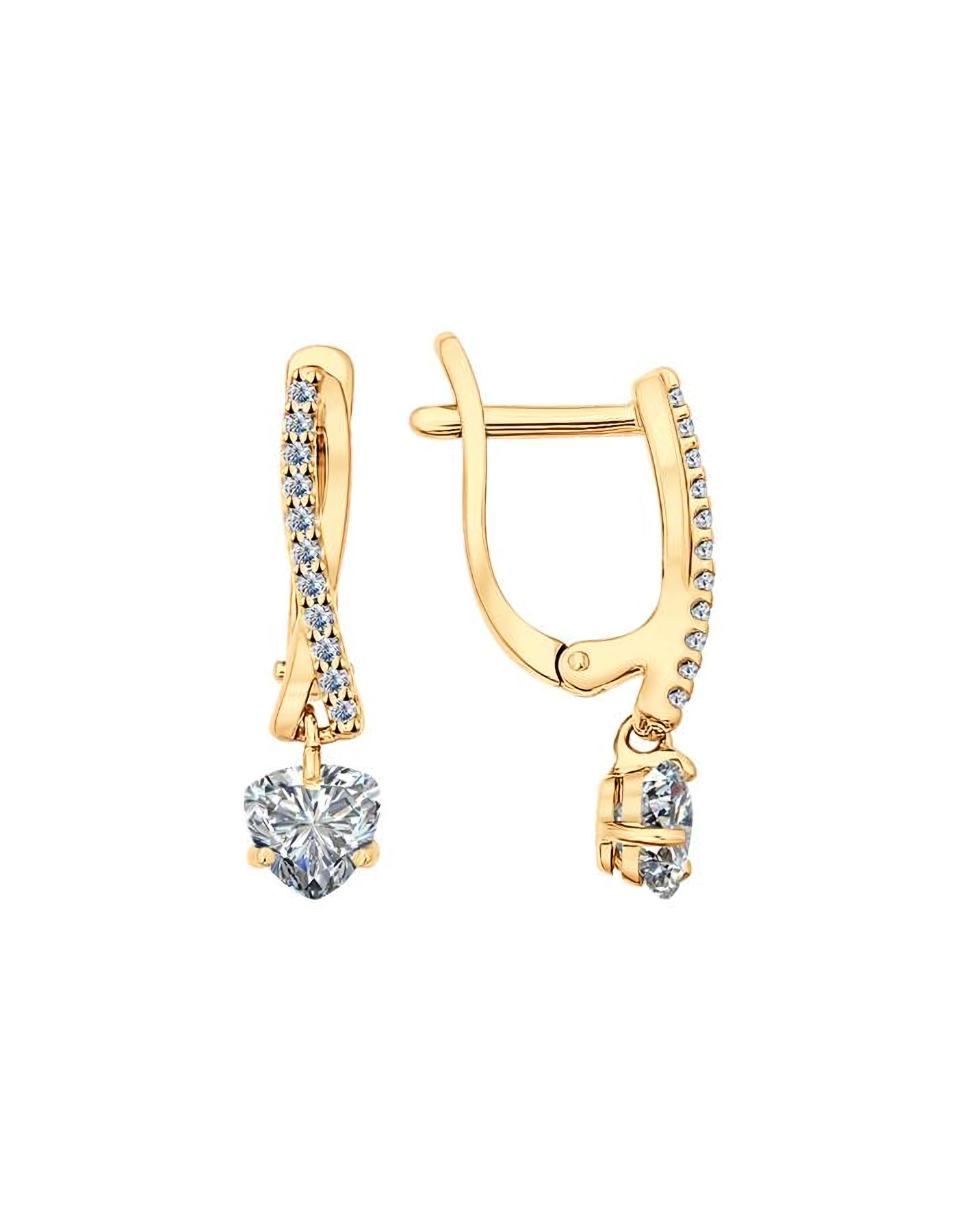 

Серьги подвески из серебра TEO MAORI 893021155, фианит, 893021155