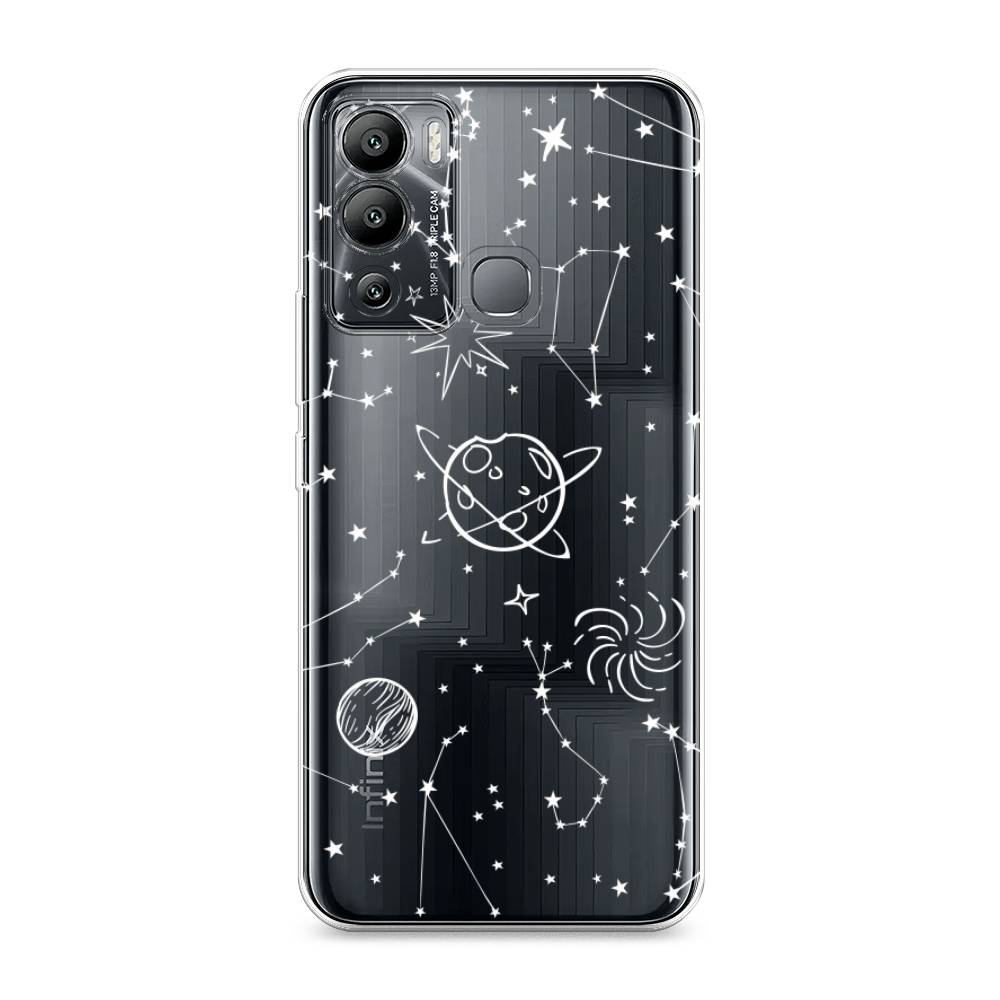 

Чехол на Infinix Hot 12i "Планеты в космосе", Белый, 3101250-2
