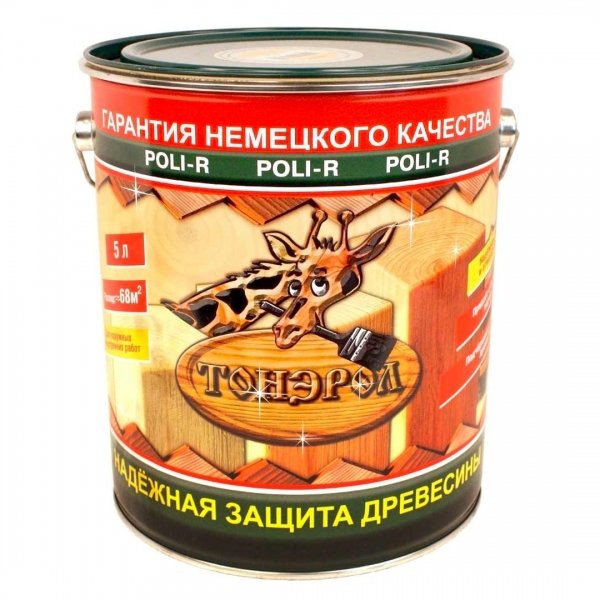 

Пропитка для дерева Тонэрол Поли-Р белая береза 5 л, Тонэрол