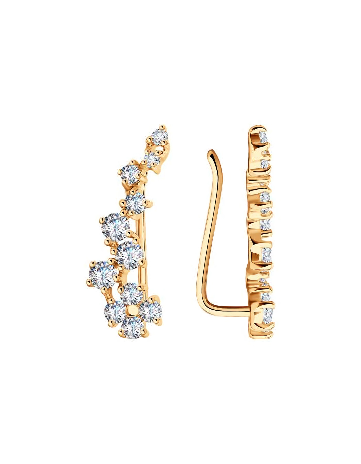

Серьги клаймберы из серебра TEO MAORI 893021058, фианит, 893021058