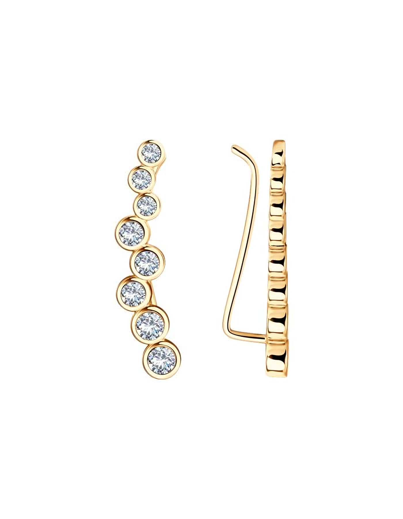 

Серьги клаймберы из серебра TEO MAORI 893021057, фианит, 893021057