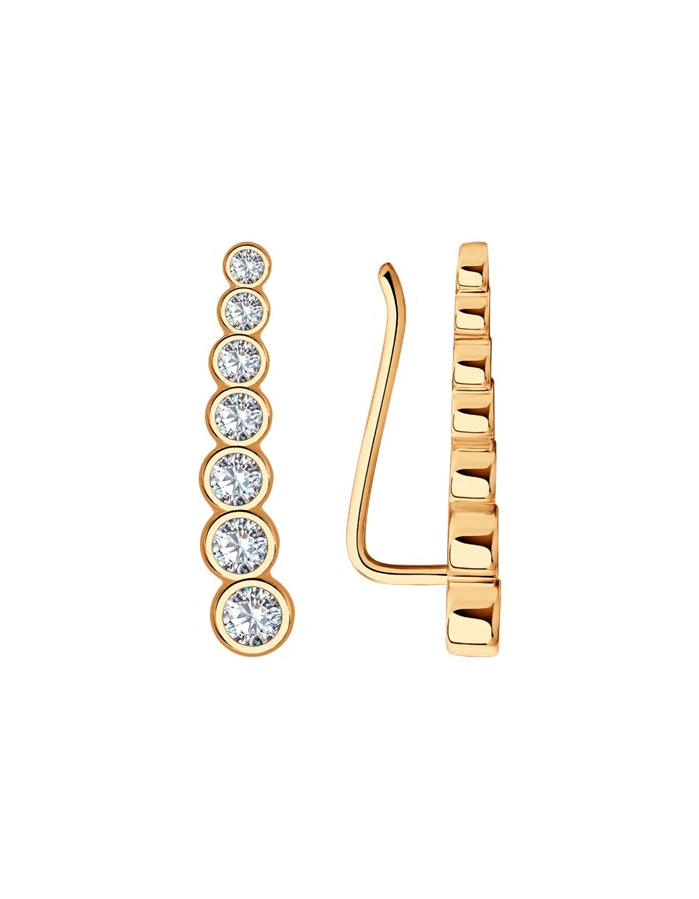 

Серьги клаймберы из серебра TEO MAORI 893021056, фианит, 893021056