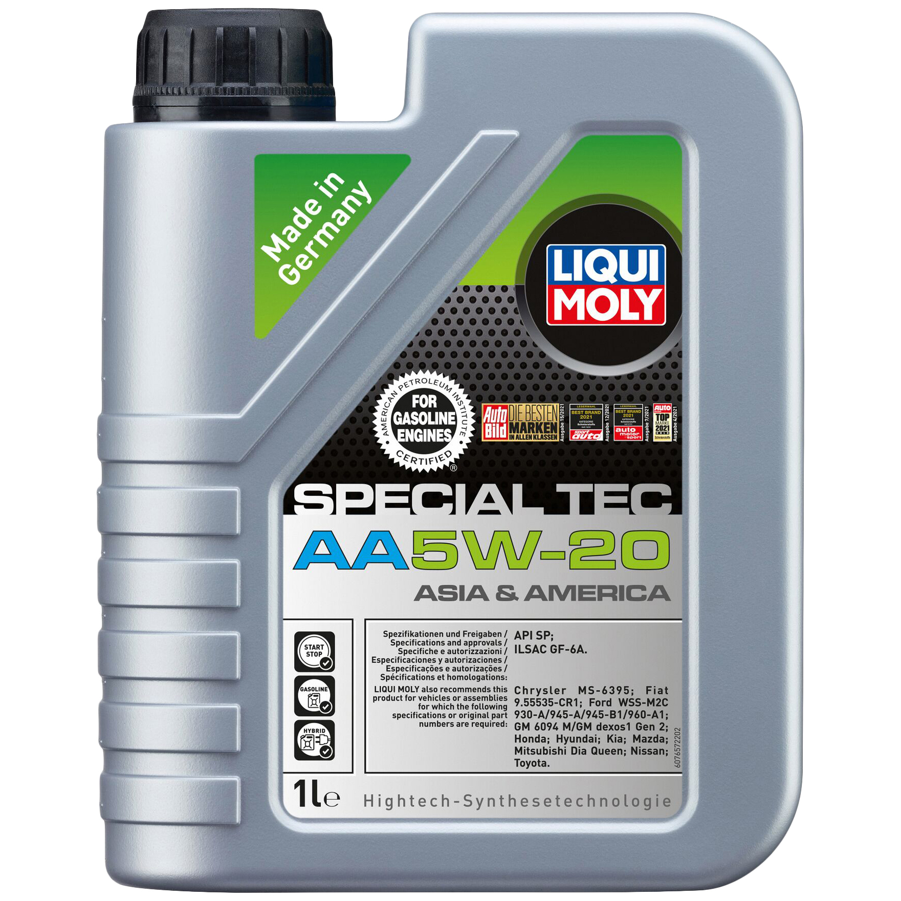 

Моторное масло LIQUI MOLY cинтетическое Special Tec Aa 5W20 1л