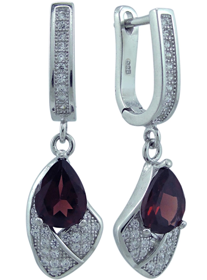 

Серьги из серебра с гранатом Balex Jewellery 2405937536, 2405937536
